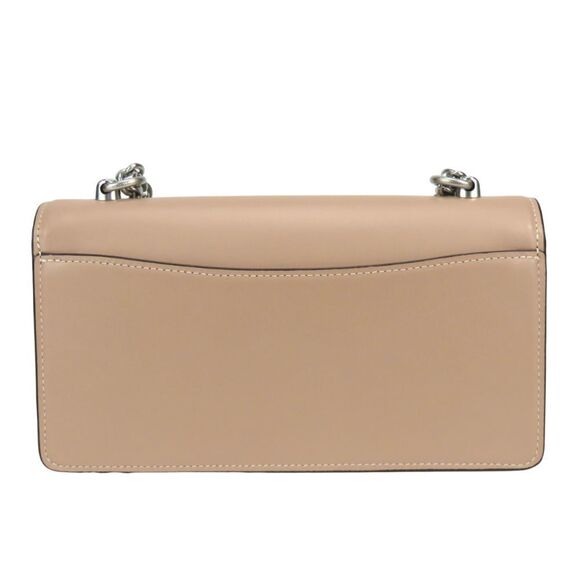 Coach Shoulder Bag CP008 Leather Beige Hardware Chain Women's COACH
